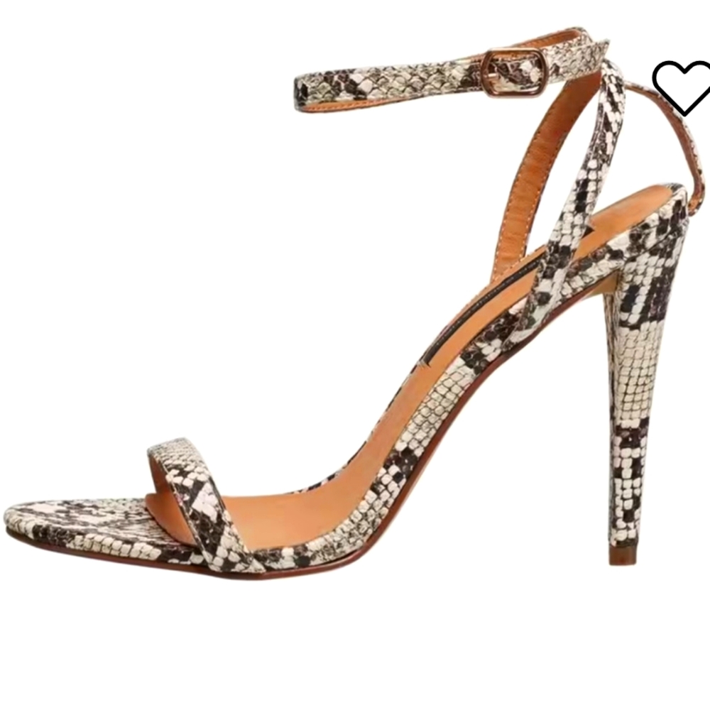 FRENCH CONNECTION Snake Print heels NWT. Goes with everything - Denim to dresses